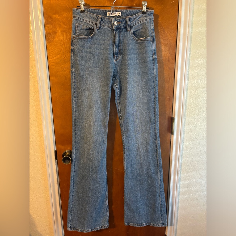 Zara LONG Wide Leg Jeans